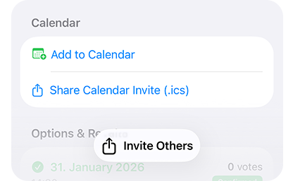 Meetlly App - Meeting per Link teilen