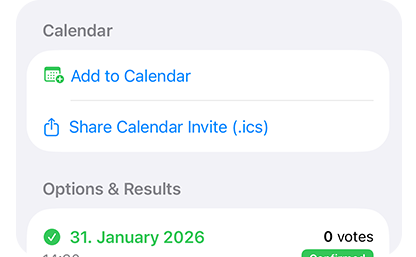 Meetlly App - Kalenderintegration